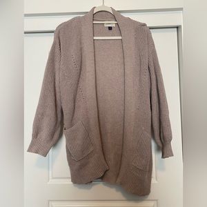 Universal Thread light purple cardigan cable sweater